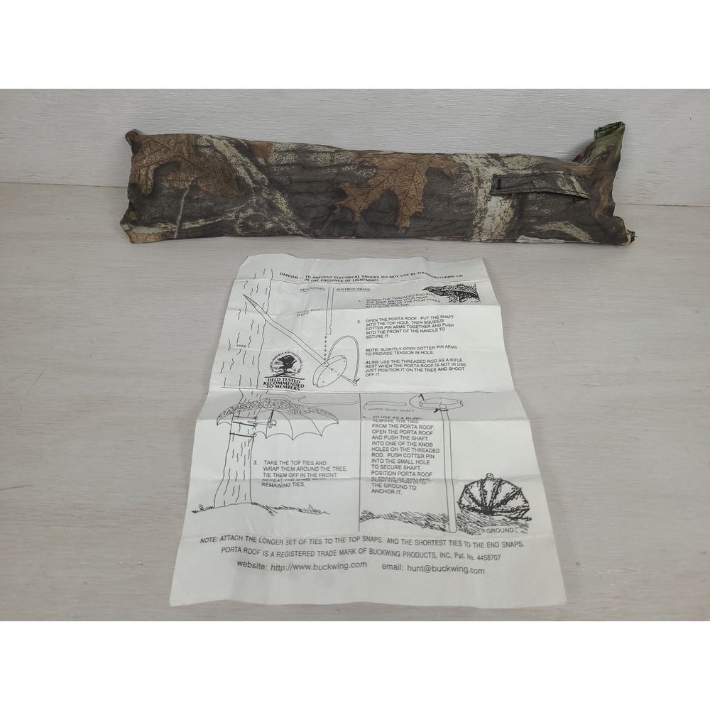 BuckWing Porta Roof & Turkey‎ Hunter Blind Advantage Timber Camo Tree Umbrella
